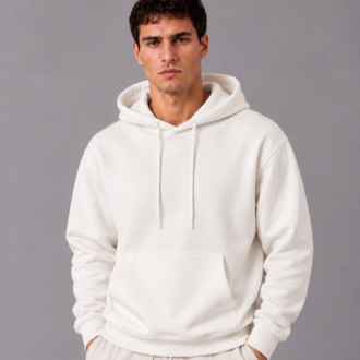 Basic Kapüşonlu Sweatshirt - Beyaz