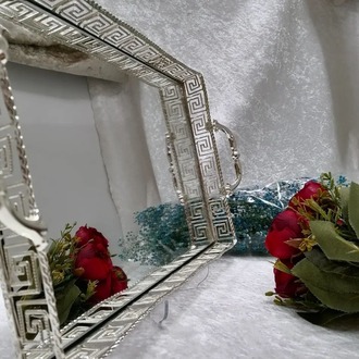 DİKDÖRTGEN METAL TEPSİ VERSACE İSTEME ÇİKOLATA TEPSİSİ