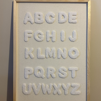 Punch Nakışı Alfabe Tablo 