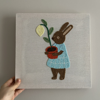 Bunny’s Lemon Punch Needle Tablo
