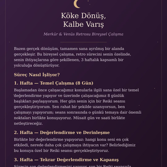 "Köke Dönüş, Kalbe Varış" (Bireysel Çalışma)