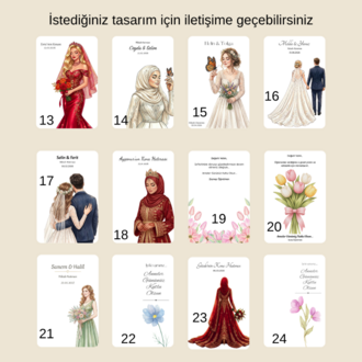 Hediyelik sunumu tasarım kart (50 Adet)