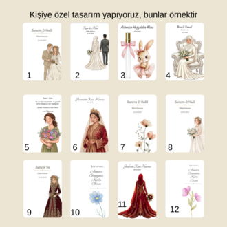 Hediyelik sunumu tasarım kart (50 Adet)
