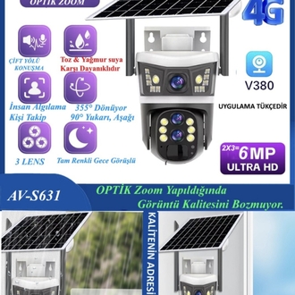 AVENİR AV-S631 SOLAR VE 4G Lİ KAMERA 
