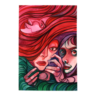 Red, green Postcard