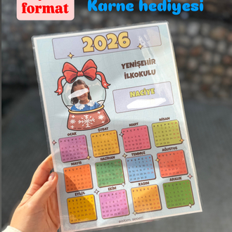 Yeni yıl takvimi dijital şablon