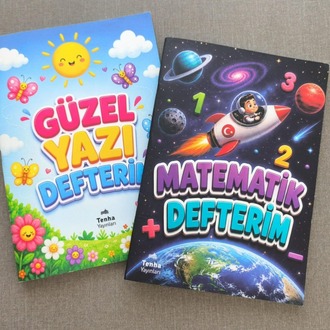GÜZEL YAZI ve MATEMATİK DEFTERİ-Detaylar açıklamada