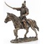 Veronese At Üzerinde Kılıçlı Cengiz Han Figürü 35cm
