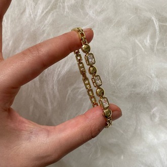 Taş Detaylı Gold Xuping Bileklik 