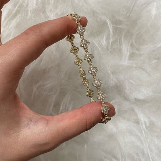 Elegant Yonca Bileklik Gold