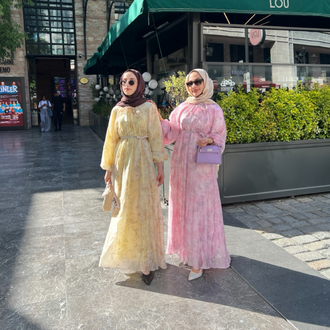 Polen elbise pembe