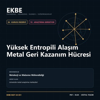 Yüksek Entropili Alaşım Metal Geri Kazanım Hücresi