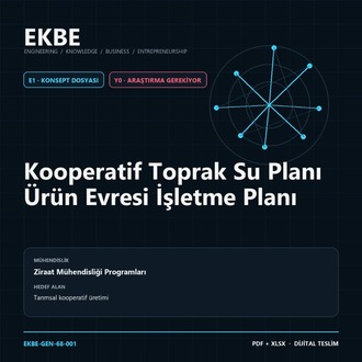 Kooperatif Toprak Su Planı Ürün Evresi İşletme Planı