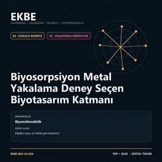 Biyosorpsiyon Metal Yakalama Deney Seçen Biyotasarım Katmanı