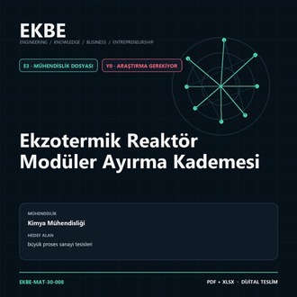 Ekzotermik Reaktör Modüler Ayırma Kademesi