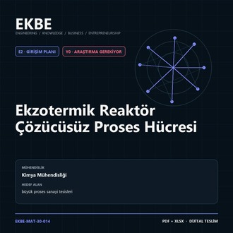 Ekzotermik Reaktör Çözücüsüz Proses Hücresi
