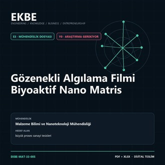 Gözenekli Algılama Filmi Biyoaktif Nano Matris