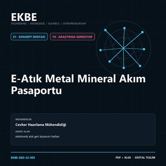 E-Atık Metal Mineral Akım Pasaportu