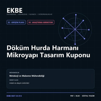 Döküm Hurda Harmanı Mikroyapı Tasarım Kuponu
