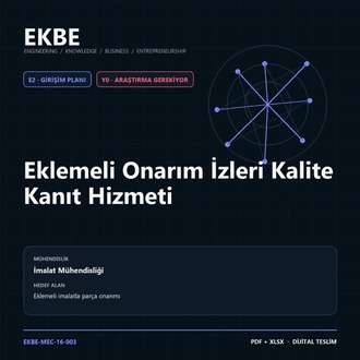 Eklemeli Onarım İzleri Kalite Kanıt Hizmeti