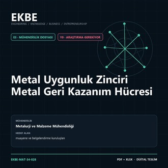 Metal Uygunluk Zinciri Metal Geri Kazanım Hücresi