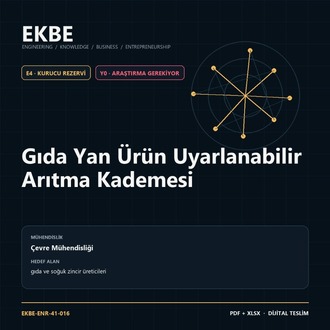 Gıda Yan Ürün Uyarlanabilir Arıtma Kademesi