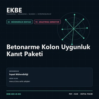 Betonarme Kolon Uygunluk Kanıt Paketi