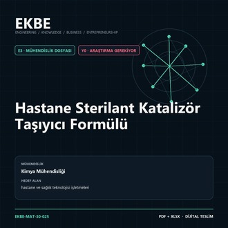 Hastane Sterilant Katalizör Taşıyıcı Formülü