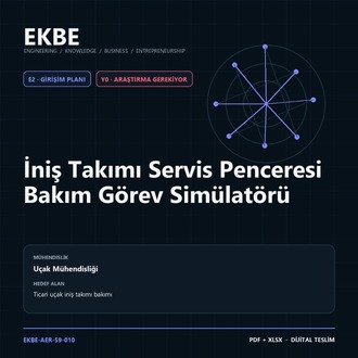 İniş Takımı Servis Penceresi Bakım Görev Simülatörü