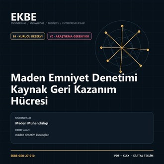 Maden Emniyet Denetimi Kaynak Geri Kazanım Hücresi