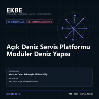 Açık Deniz Servis Platformu Modüler Deniz Yapısı