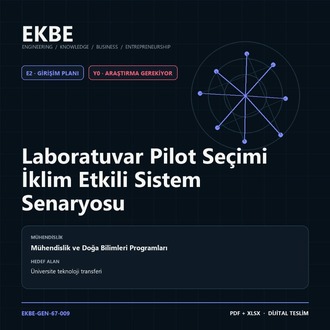 Laboratuvar Pilot Seçimi İklim Etkili Sistem Senaryosu