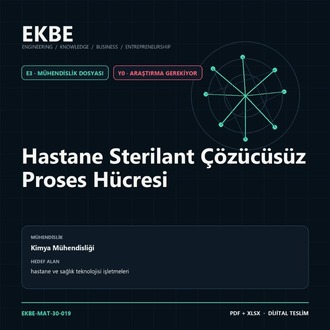Hastane Sterilant Çözücüsüz Proses Hücresi