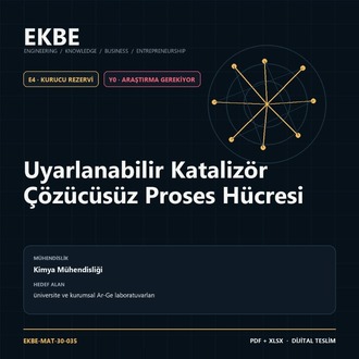 Uyarlanabilir Katalizör Çözücüsüz Proses Hücresi