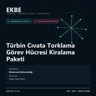 Türbin Cıvata Torklama Görev Hücresi Kiralama Paketi