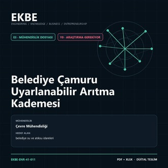 Belediye Çamuru Uyarlanabilir Arıtma Kademesi