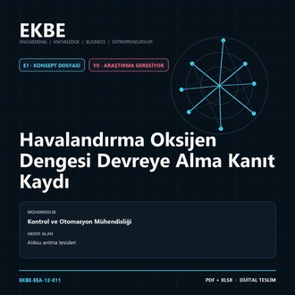 Havalandırma Oksijen Dengesi Devreye Alma Kanıt Kaydı