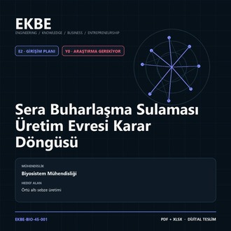 Sera Buharlaşma Sulaması Üretim Evresi Karar Döngüsü