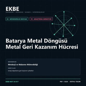 Batarya Metal Döngüsü Metal Geri Kazanım Hücresi