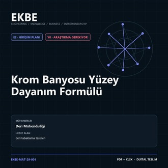 Krom Banyosu Yüzey Dayanım Formülü
