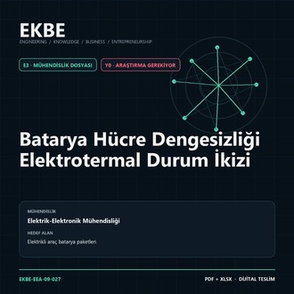Batarya Hücre Dengesizliği Elektrotermal Durum İkizi
