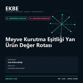 Meyve Kurutma Eşitliği Yan Ürün Değer Rotası