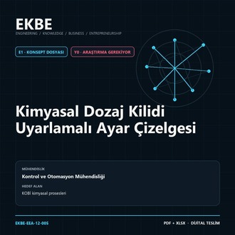 Kimyasal Dozaj Kilidi Uyarlamalı Ayar Çizelgesi
