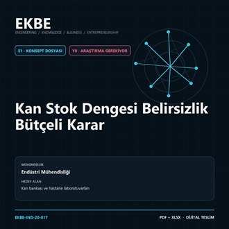 Kan Stok Dengesi Belirsizlik Bütçeli Karar