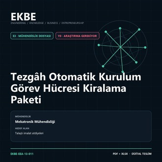 Tezgâh Otomatik Kurulum Görev Hücresi Kiralama Paketi