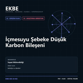 İçmesuyu Şebeke Düşük Karbon Bileşeni