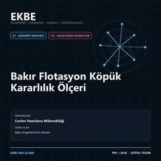 Bakır Flotasyon Köpük Kararlılık Ölçeri
