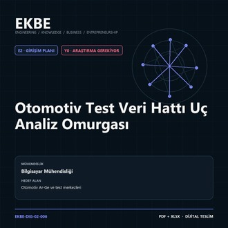 Otomotiv Test Veri Hattı Uç Analiz Omurgası
