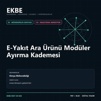 E-Yakıt Ara Ürünü Modüler Ayırma Kademesi