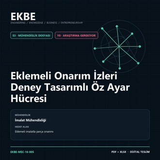 Eklemeli Onarım İzleri Deney Tasarımlı Öz Ayar Hücresi